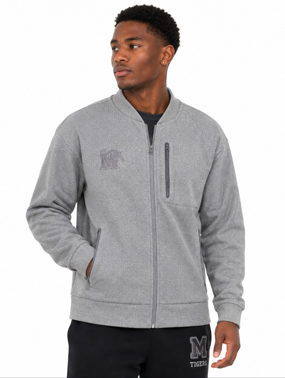 Nike Tech Pack Therma-FIT ADV Memphis Tigers Bomber Jacket L Gray Penny Hardaway
